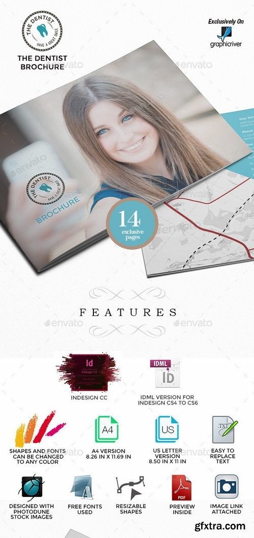 GraphicRiver - The Dentist Oral Care Service Brochure 9543172