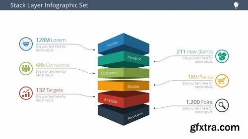 Stack Layer Infographic Set Vol 1