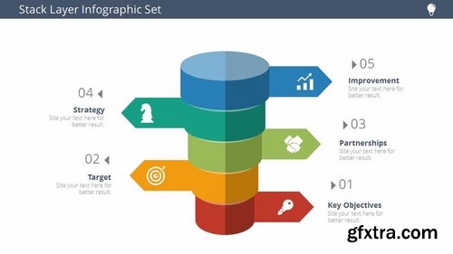 Stack Layer Infographic Set Vol 1