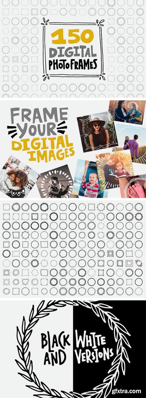 CM 1294789 - 150 Digital Frames (EPS, PNG)