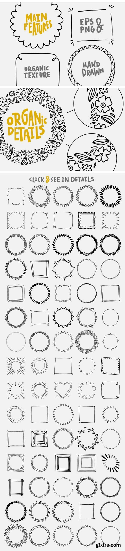 CM 1294789 - 150 Digital Frames (EPS, PNG)