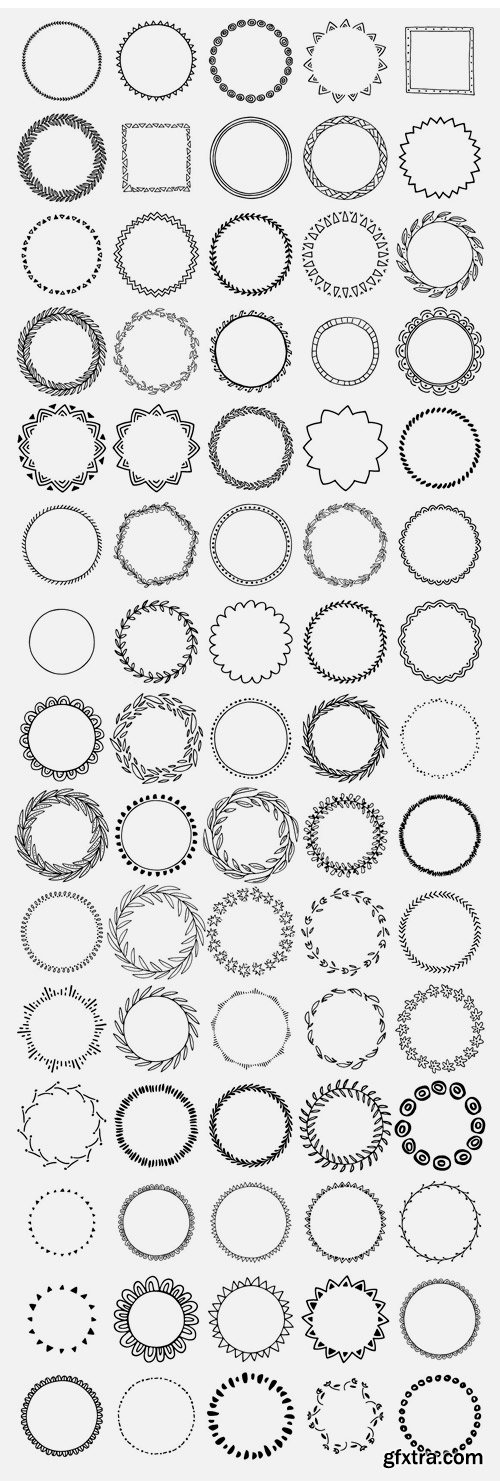 CM 1294789 - 150 Digital Frames (EPS, PNG)