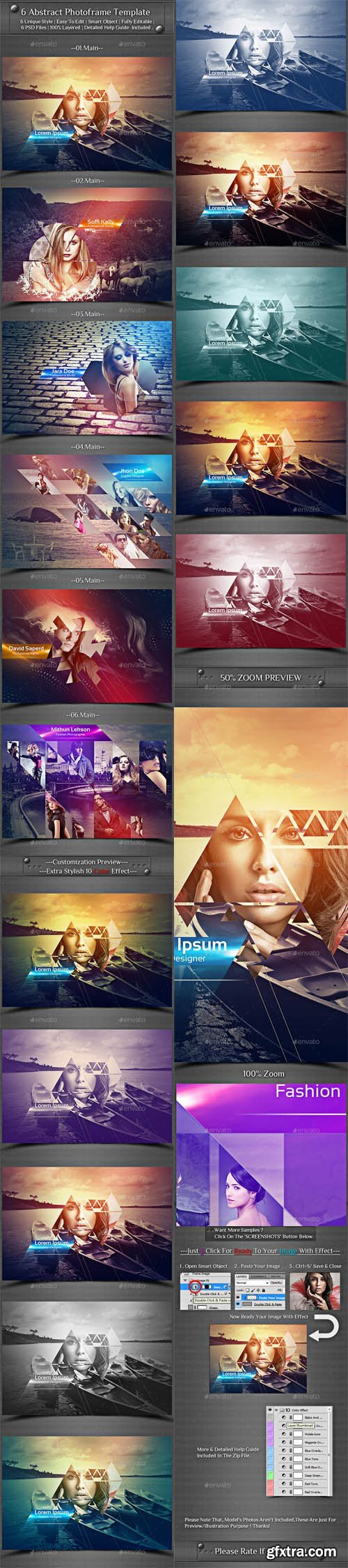 GraphicRiver 6 Abstract Photoframe Template 14387308