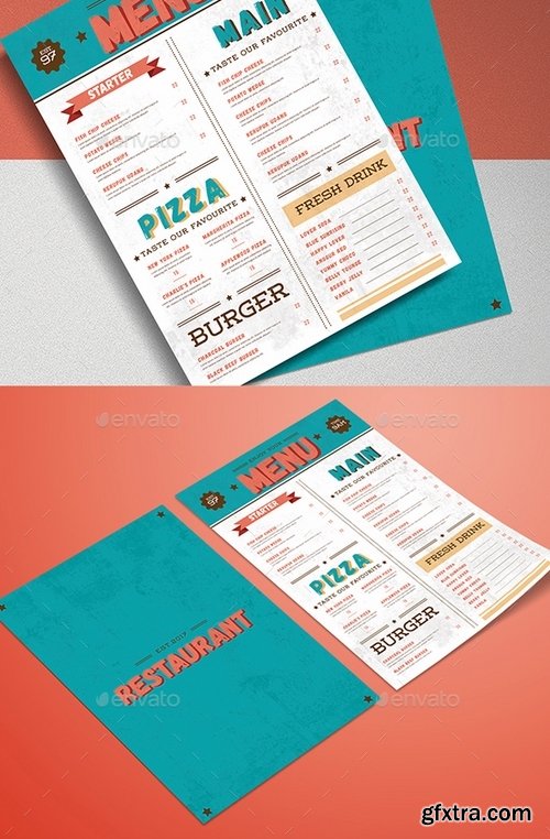 GraphicRiver - Retro Food Menu 19576235