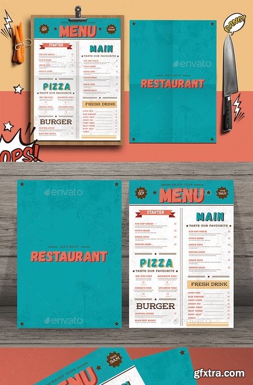 GraphicRiver - Retro Food Menu 19576235