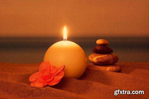 Candles on the sand 1 - 6 UHQ JPEG