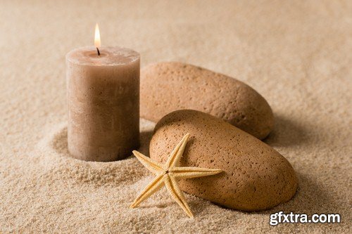 Candles on the sand 1 - 6 UHQ JPEG