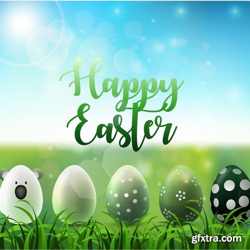 Backgrounds with easter eggs 1 - 5 UHQ JPEG