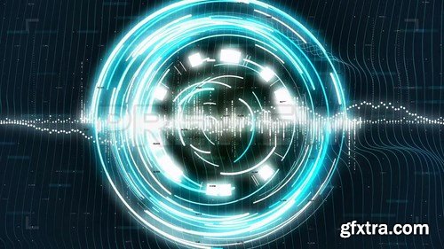 Rotating Sci-fi Circles Stock Motion Graphics