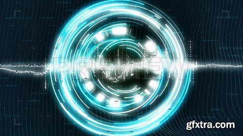 Rotating Sci-fi Circles Stock Motion Graphics