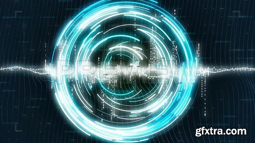 Rotating Sci-fi Circles Stock Motion Graphics