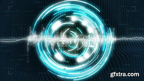 Rotating Sci-fi Circles Stock Motion Graphics