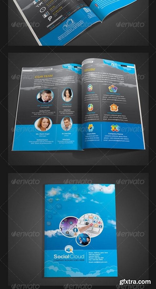 GraphicRiver - Social Cloud Social Media 12 Pages Brochure 5742910