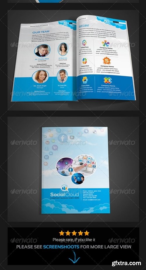 GraphicRiver - Social Cloud Social Media 12 Pages Brochure 5742910