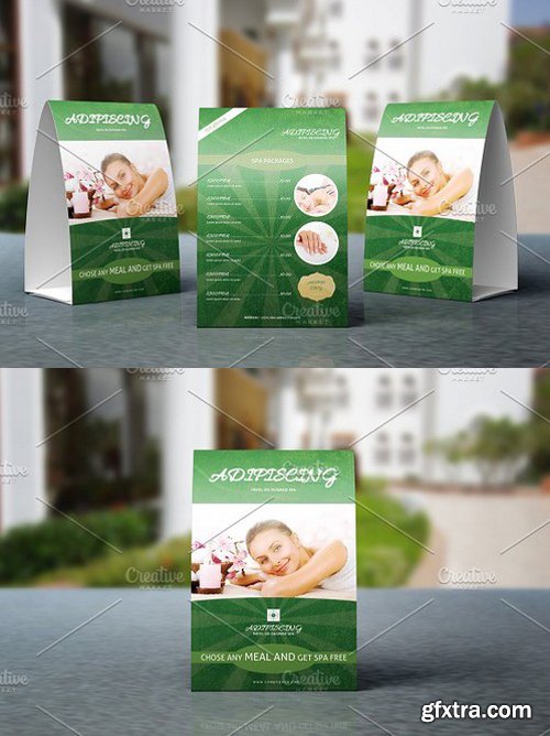 CM - Spa Center Table Tent Template-V03 1319238