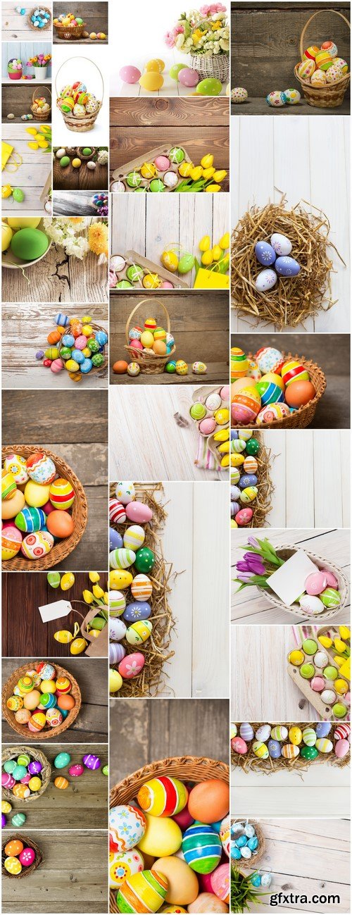 Easter egg over an old wood background 30X JPEG