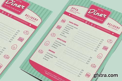 GraphicRiver - Retro Diner Menu 13160109