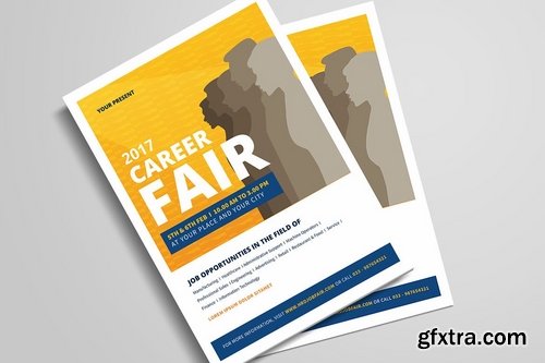 GraphicRiver - Clean Job Fair Event Flyer 12866526