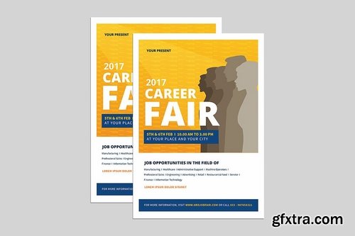 GraphicRiver - Clean Job Fair Event Flyer 12866526