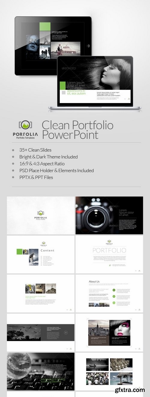 GraphicRiver - Portolia Multipurpose Clean Portfolio Powerpoint 6537310