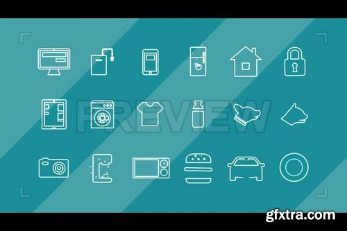 Internet Of Things and Smart Home Icons - Stock Motion Graphics