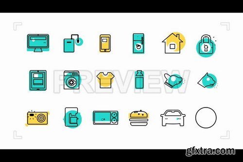 Internet Of Things and Smart Home Icons - Stock Motion Graphics