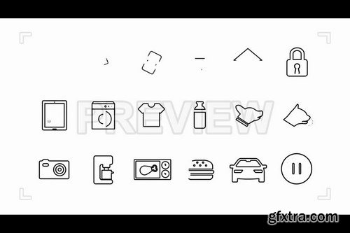 Internet Of Things and Smart Home Icons - Stock Motion Graphics