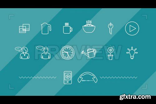 Internet Of Things and Smart Home Icons - Stock Motion Graphics