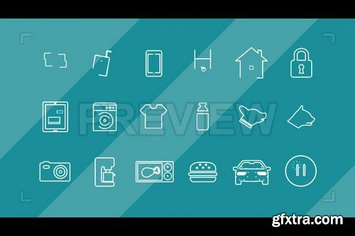 Internet Of Things and Smart Home Icons - Stock Motion Graphics