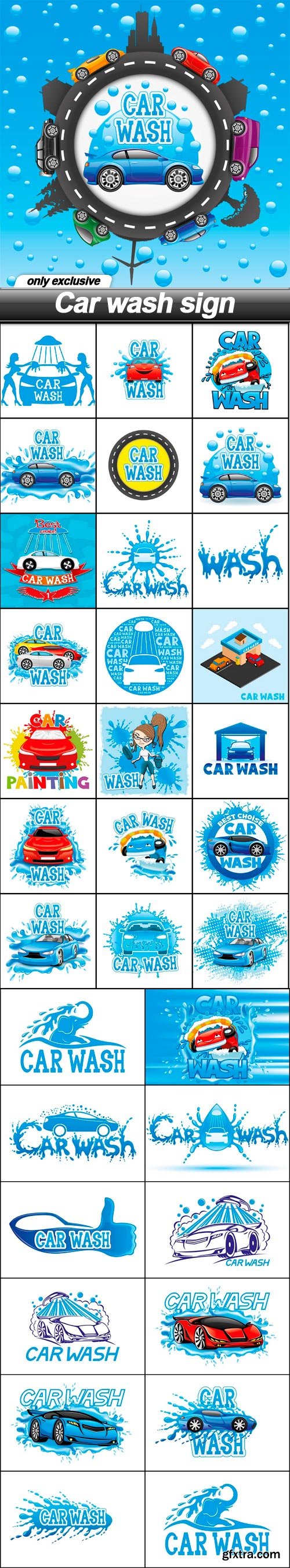 Car wash sign - 33 EPS