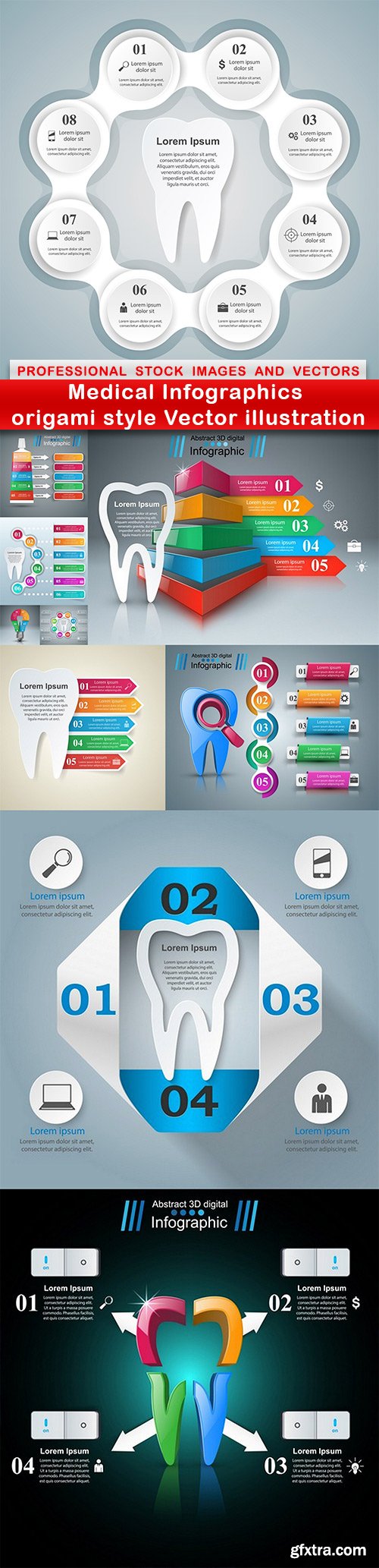 Medical Infographics origami style Vector illustration - 10 EPS