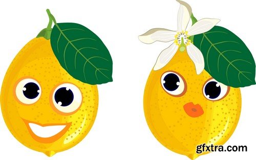 Funny fruits and vegetables - 9 EPS