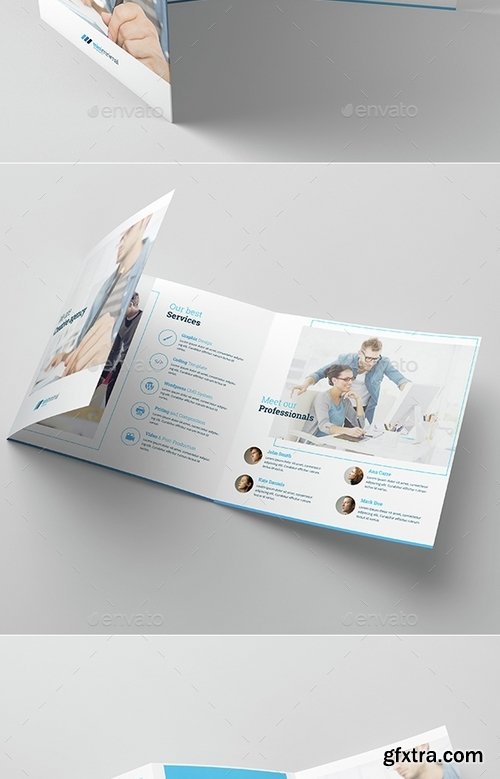 GraphicRiver - Miniminimal Brochure Tri-Fold Square 14907487