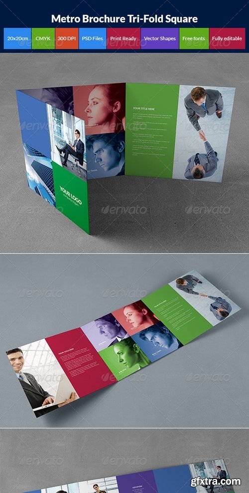 GraphicRiver - Metro brochure tri-fold square 8563474