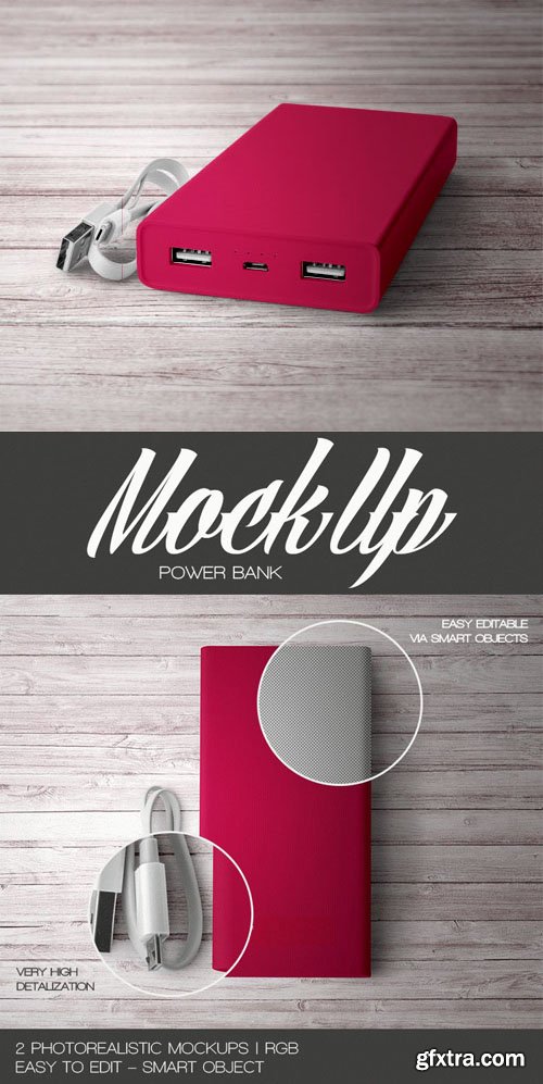 Power Bank PSD Mockup Template