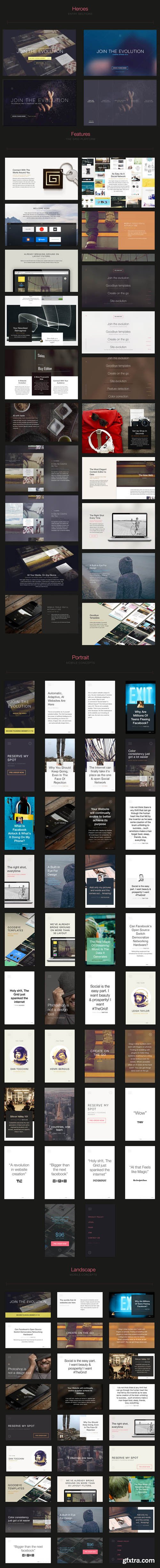 The Grid Design Guideline Website PSD Template