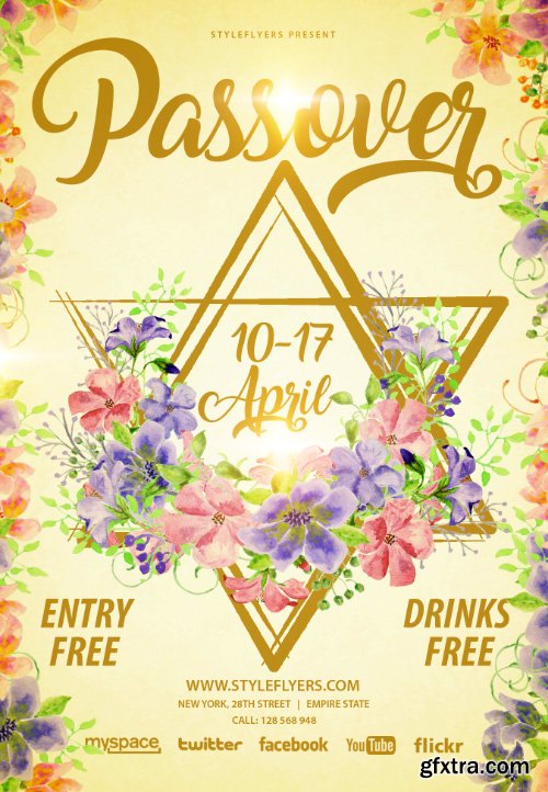 Passover PSD Flyer Template