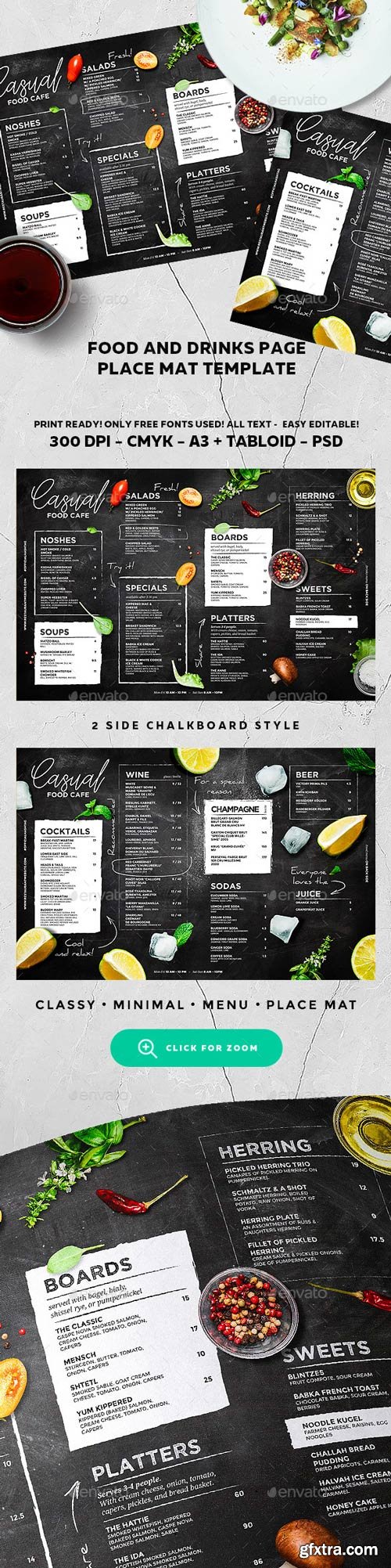 GraphicRiver - Chalkboard Cafe Menu - 19547900