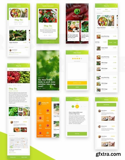 Food UI Kit - Restaurant Recipe Shop Social