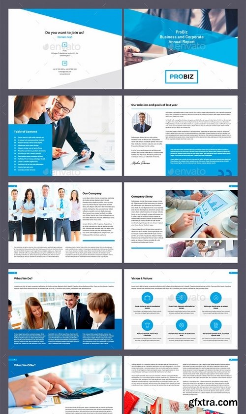 GraphicRiver - ProBiz – Business and Corporate Annual Report Horizontal 19428223