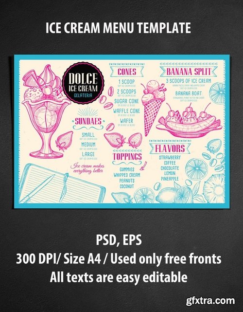 GraphicRiver - Ice Cream Menu Template 16472271