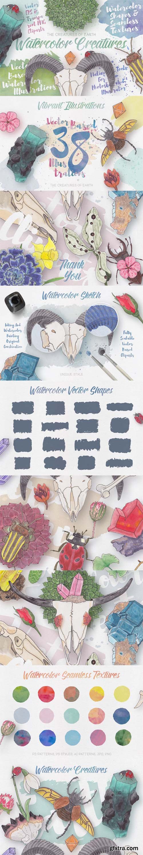 Watercolor Creatures Vol. 1