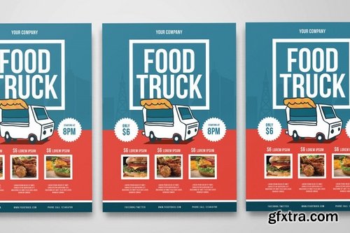 GraphicRiver - Flyer Food Truck 13513701