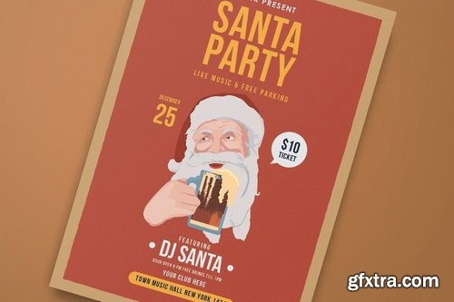 GraphicRiver - Santa Party Flyer Template 13395280