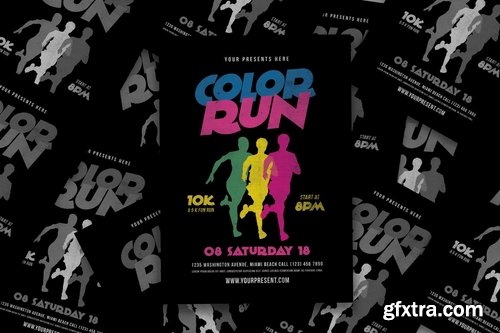 GraphicRiver - Color Run Flyer 17235841