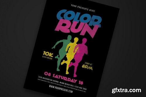 GraphicRiver - Color Run Flyer 17235841