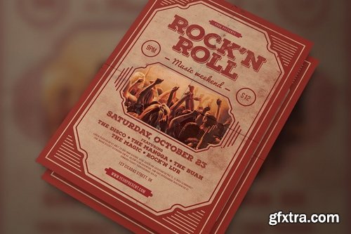 GraphicRiver - Rock'n Roll Music Flyer 18737298