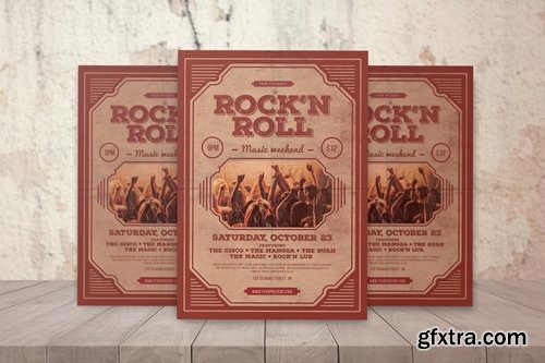 GraphicRiver - Rock'n Roll Music Flyer 18737298