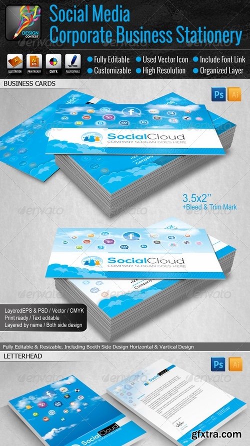 GraphicRiver - Social Media Small Business Stationery 6469861