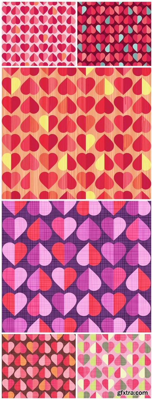 Hearts Background 6X EPS